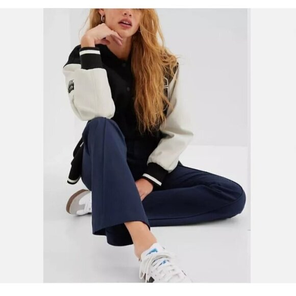 GAP High Rise Flare Pintuck Pleat Stretch Pants Navy Blue 10 PETITE RT$80 NWT - Picture 9 of 16